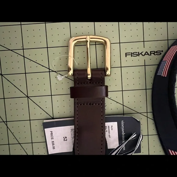 Vineyard Vines designer blue American Flag 🇺🇸 belt new 52 - Picture 6 of 6